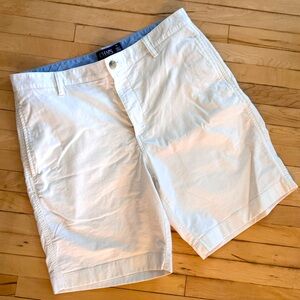 Chaps White Flat Front Shorts